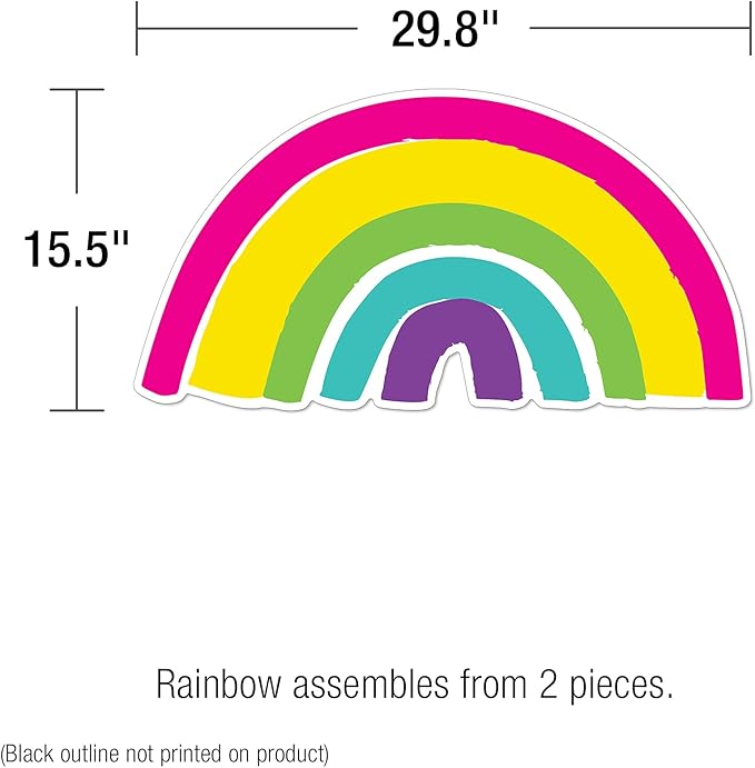 Carson Dellosa Kind Vibes 75 pc Bundle Motivational Bulletin Board Set, Poster, Rainbow, and Heart Cutouts with Positive Affirmations, Classroom Decor