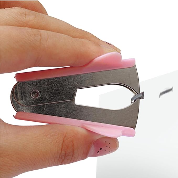 Pink Staple Remover, Staple Puller Tool, Modern Plastic Office School Supplies