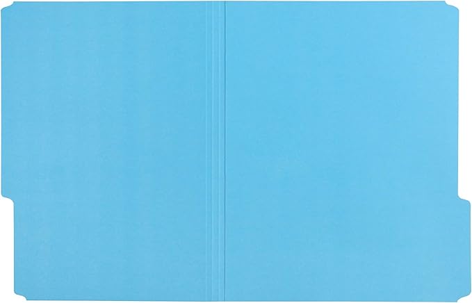 Amazon Basics File Folders for Organization, Letter Size, 1/3 Cut Tab, Sturdy with Tabs for Organizing and Filing, Blue, 36-Pack