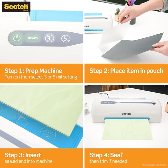 Scotch Front and Back Lamination Cartridge Refill for Laminator Machine