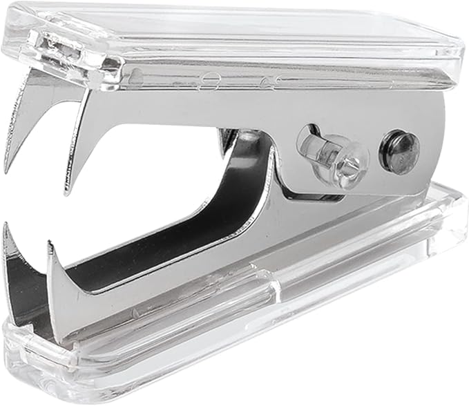 Staples Remover Tool Acrylic Clear Silver Staple Remover Kawaii for Office
