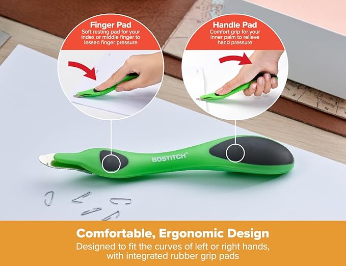 Bostitch Office Professional Magnetic Easy Staple Remover, Staple Puller Stick for Office, Home & School - Neon Colors, 3 Pack