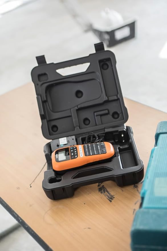 Brother PT-E110BP Contractor Kit: P-Touch Handheld Industrial Label Printer Plus 3 Tapes (up to 12mm Labels)