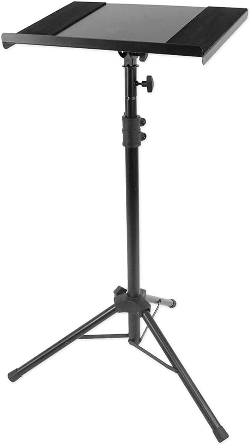 RockvilIe RLS67 Laptop/Tablet/lPad Stand w/Dual Trays for Church Sermon Speeches