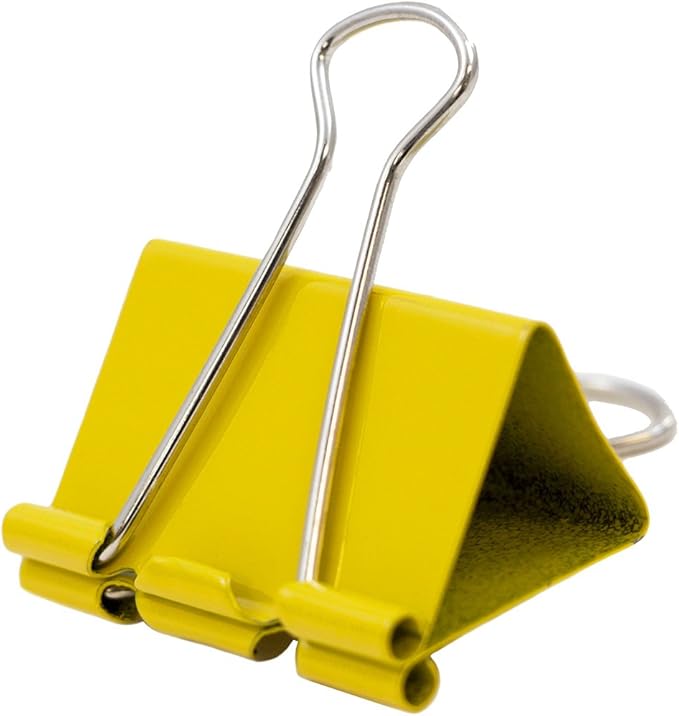 JAM PAPER Colorful Binder Clips - Large - 1 1/2 Inch (41 mm) - Assorted Binderclips - 6 Packs of 12