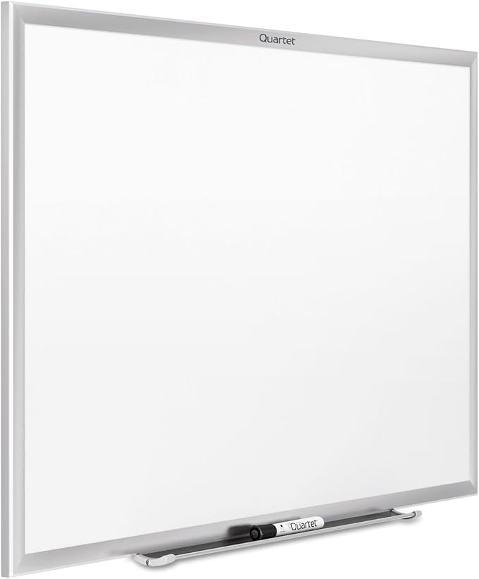 Quartet Whiteboard, Dry Erase Board, Magnetic, 8' x 4', Nano-Clean Surface Resists Ink Stains, Accessory Tray and 1 Dry Erase Marker, Silver Aluminum Frame (SM538)