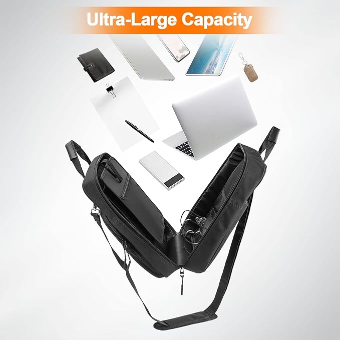 4 Inch 3 Ring Zipper Binder D-Ring, Binder with Strap 800 Sheet Capacity & Multi-Pockets School and Office Organizer, Compatible with 13-Inch MacBook(Patent Design Black)