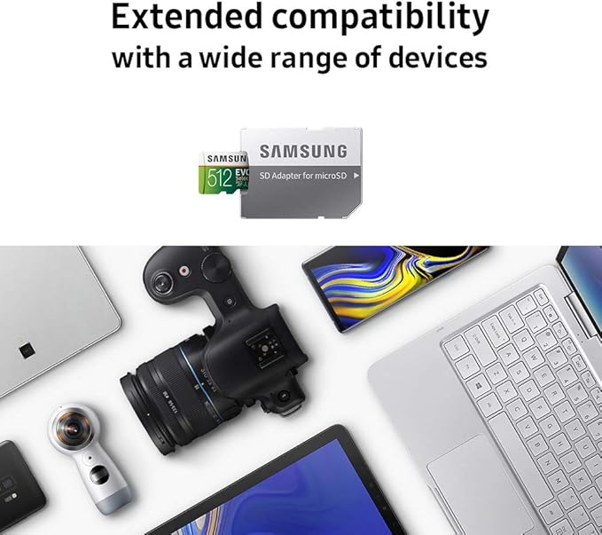 SAMSUNG (MB-ME256GA/AM) 256GB 100MB/s (U3) MicroSDXC EVO Select Memory Card with Full-Size Adapter
