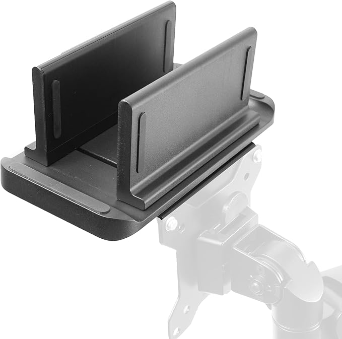 VIVO Multifunctional Adjustable Thin Client Mini PC Mount Bracket, CPU VESA Monitor Arm Computer Holder, Freestanding Desk Stand, Vertical Laptop Stand, Black, MOUNT-PC05M