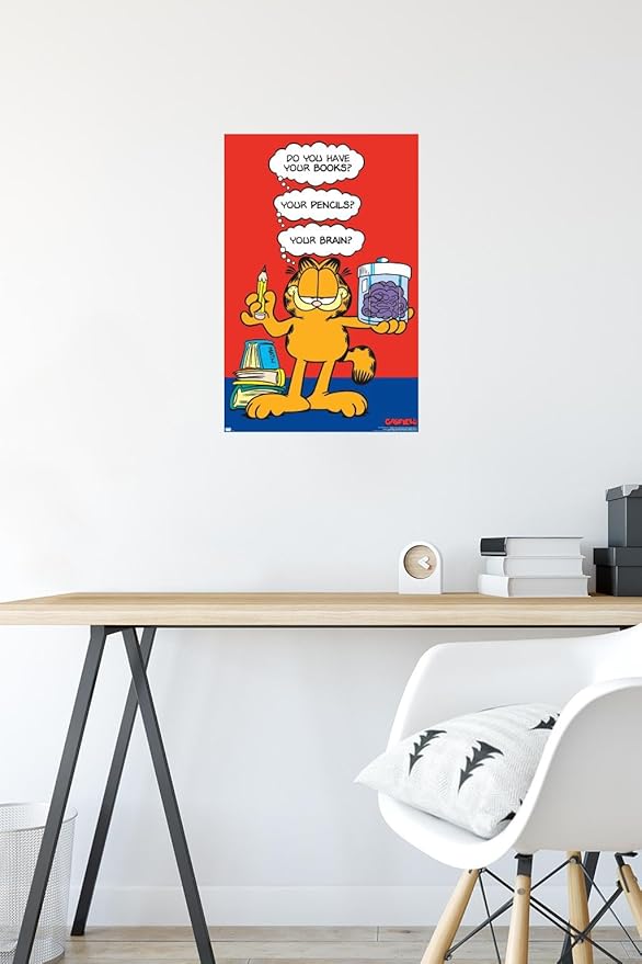 Garfield - Brain Wall Poster, 22.4L" x 14.7W", Premium Unframed Version