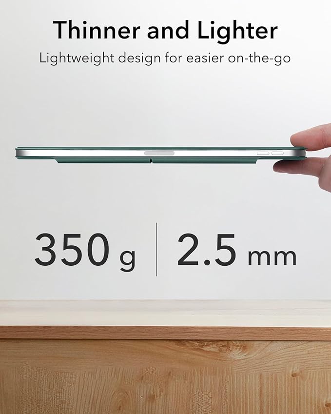 ESR for iPad Pro 13 Inch Case (M5/M4) 2025/2024, Powerful Magnetic Attachment, Slim Trifold Stand Case, Supports Pencil Pro & Pencil(USB-C), Auto Wake/Sleep, Rebound Series, Green