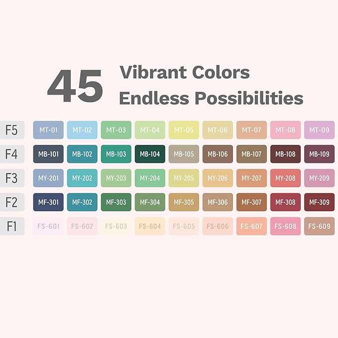 45 Colors Gel Pens for Coloring - Smooth Vibrant Colors 0.6mm Fine Point Gel Ink Pens Colored Set for Adults Artists Drawing Journaling Sketching Art Supplies
