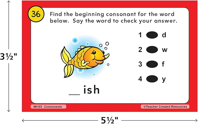 Teacher Created Resources Power Pen Learning Cards: Consonants Grade K (TCR6103)