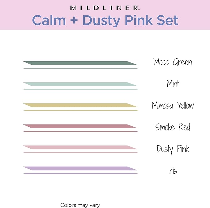 Zebra Pen Mildliner Dual-Tip Highlighter Marker Set, Broad and Fine Point Tips, No Bleed, Ideal for Bible Highlighting, Journaling, School and Office Supplies, Assorted Mild Colors, 6-Pack (78906)