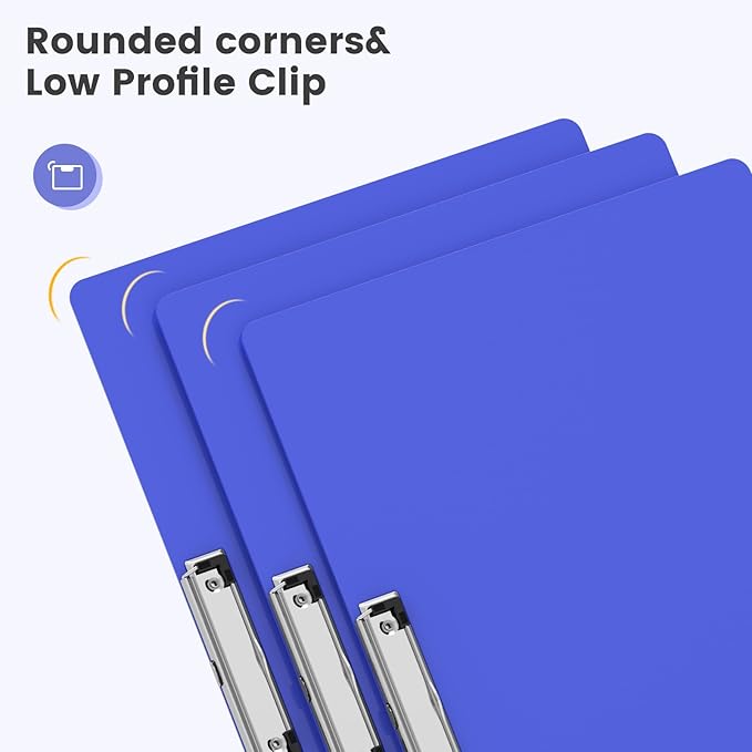 Extra Large 11x17 Clipboards, Plastic Blues Drawing Boards, Horizontal Clip Board, Landscape Layout. Suitable for Watercolor, Sketching, Painting. Art & Drafting Supply(Pack of 6)