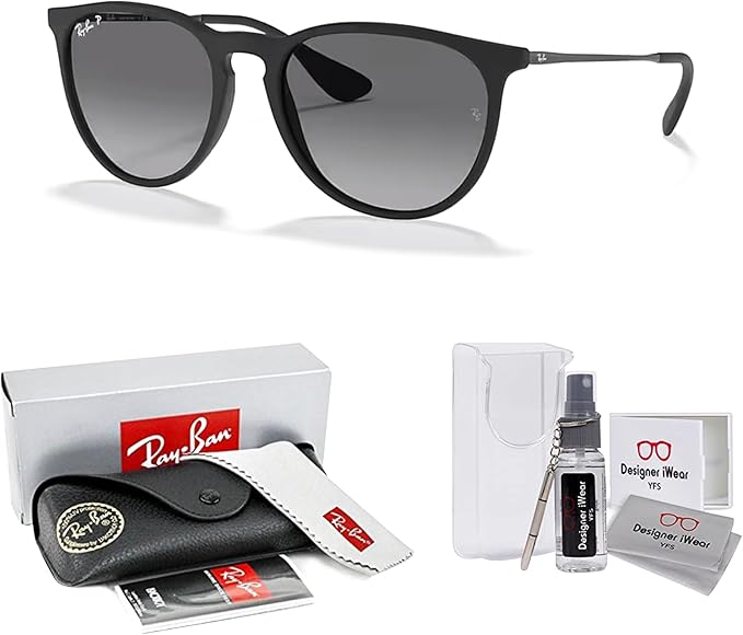 Ray-Ban RB4171 ERIKA Round Sunglasses For Women +BUNDLE with ACCESSORY EYEWEAR KIT