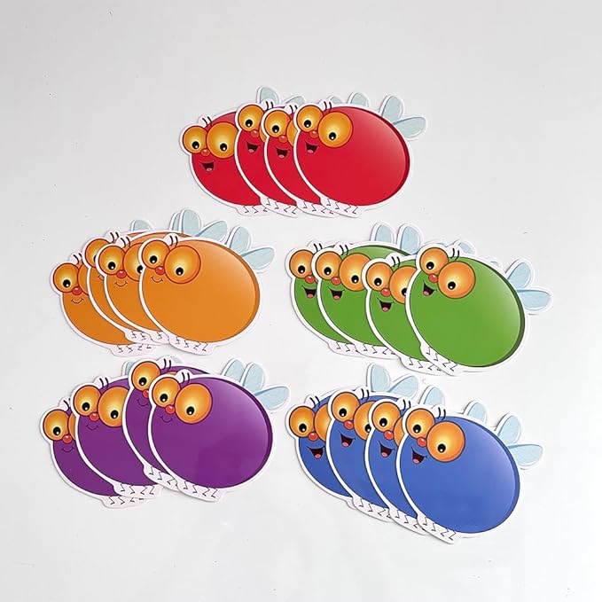 Lachilly Dry Erasable Fly Cards Set, Montessori Teaching Aids, DIY Educational Learning Game for Kindergarten Classroom, Math Game, Sight Words Game, Quick Response Funny Learning