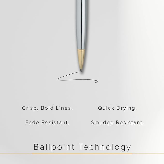 Cross Refills for Ballpoint Pens, Medium, Black Ink, 2/Pack (85132), Model:8513-2
