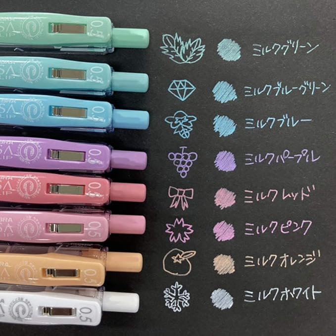 ZEBRA Sarasa Clip 0.5mm Ballpoint Pen, 8 Color Set (JJ15-8C-MK )