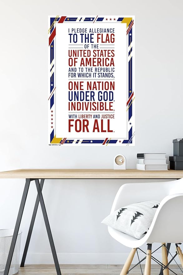 Trends International The United States Of America - Pledge Of Allegiance Wall Poster, 22.375" x 34", Premium Unframed Version