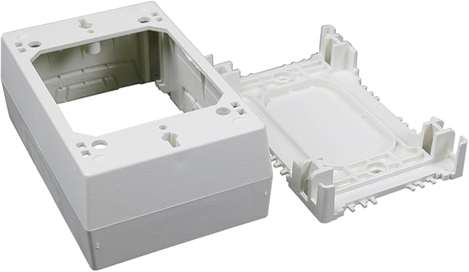 Legrand Wiremold NM35 Nonmetallic Plastic Raceway for Extending Power, 1 Gang Extra Deep Outlet Box, 1 3/4" Deep, Ivory (1 Pack)