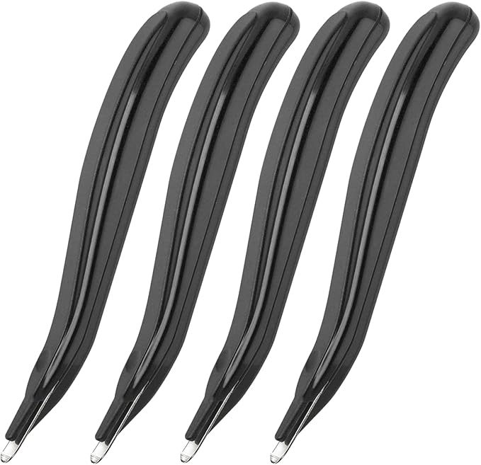 KTRIO Magnetic Staple Remover Tool 4 Pack, Professional Stapler Removers Flat Staple Puller Stick for Classroom, Office, Home, Classic Black