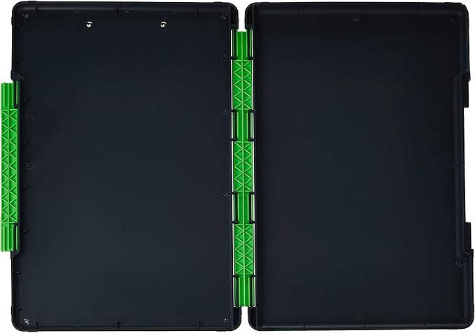 Dexas Legal Size XL Slimcase 2 Storage Clipboard, Gray with Green Clip, 15.5" x 10.5" (Pack of 6)