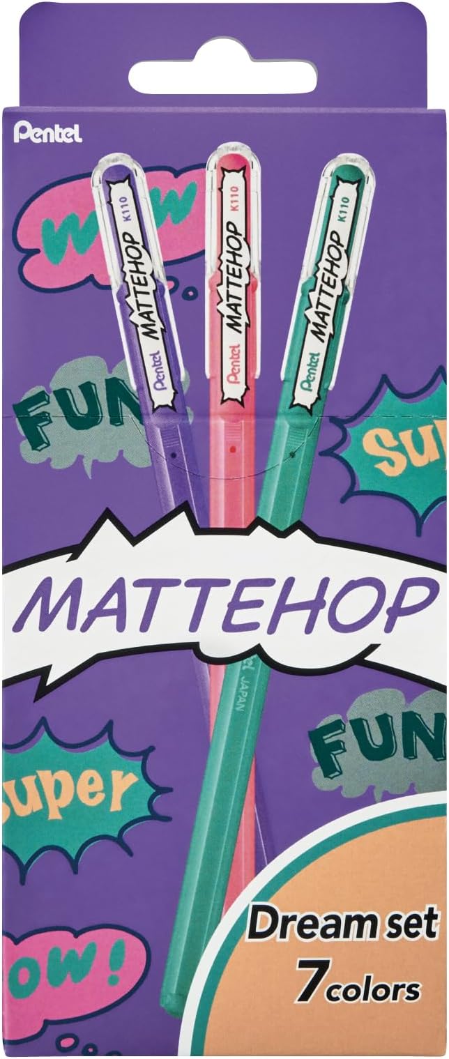 Pentel Ballpoint Pen Color Matte Hop Dream 7 Colors K110-V7STC