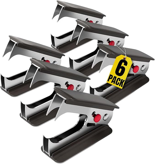 1InTheOffice Staple Remover, Claw Staple Remover, Staple Remover Tool, Black, "6 Pack"