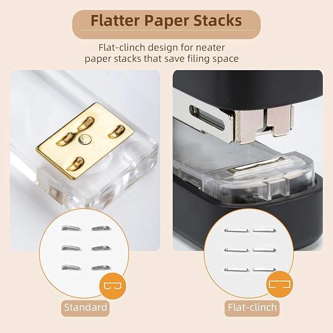 deli Stapler, Desktop Staplers with Integrated Staple Remover, 45 Sheet Capacity Office Stapler, Black