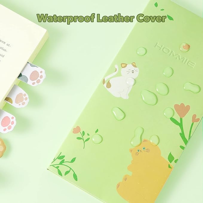 Hommie Cat Sticky Notes Set, Cute Sticky Note Animal Divider Tabs Bundle Writing Memo Pads Page Marker, Sticky Notes Pads for Cat Lovers Kids Office School Supplies Creative Gifts