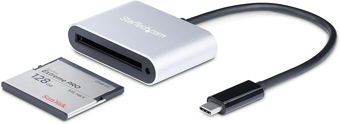 StarTech.com CFast Card Reader - USB C - Memory Card Reader - Card to USB-C - Portable CFast 2.0 Reader / Writer (CFASTRWU3C)