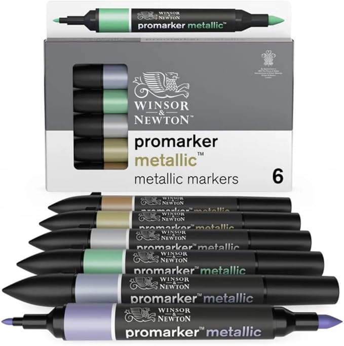 Winsor & Newton Promarker Metallic, Set of 6
