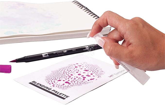 Tombow 56182 Blending Kit. Includes Blending Palette, Colorless Blender, Spray Mister, and Blending Guide, Multicolor, 3 Piece Set