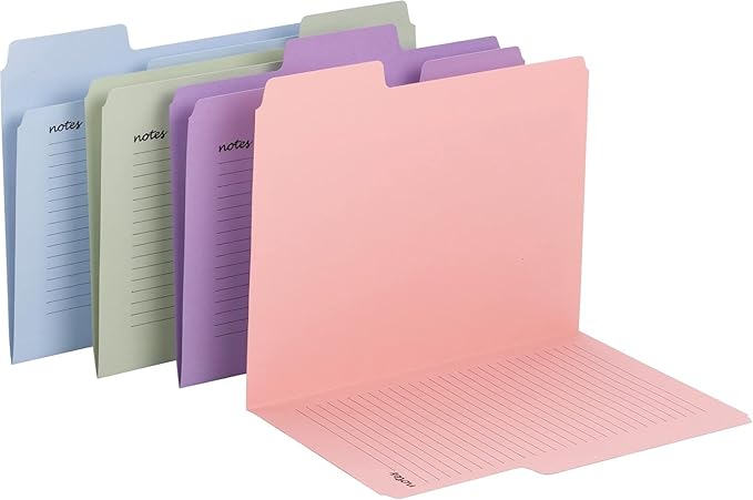 Smead SuperTab Oversized Tab File Folders, 1/3-Cut Oversized Tabs, Letter Size, Assorted Colors, 24 per Pack (11651)