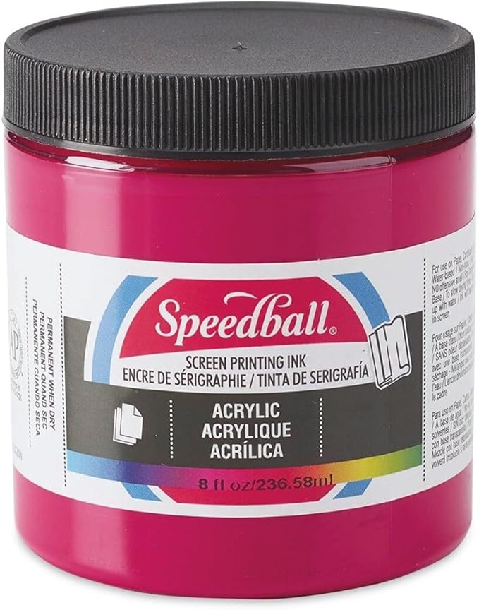 Speedball, 46211, Acrylic Screen Printing Ink, 8 Fl Oz. 237 ml, Process Magenta