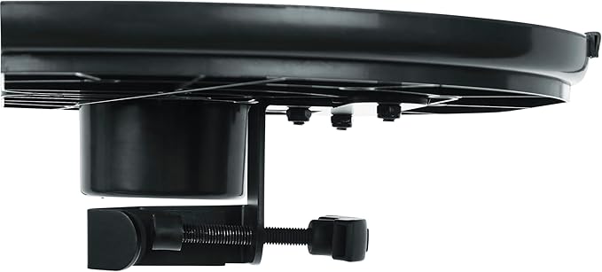 Gator FrameworksCases Clamp-On Microphone Stand Accessory Drink Holder and Guitar Pick Tab, Extra Large Tray, 14" x 9" (GFW-MICACCTRAYXL)
