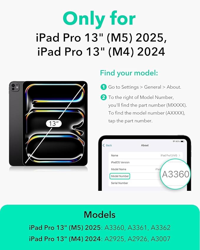 ESR for iPad Pro 13 Inch Case (M5/M4) 2025/2024, Powerful Magnetic Attachment, Slim Trifold Stand Case, Supports Pencil Pro & Pencil(USB-C), Auto Wake/Sleep, Rebound Series, Pink