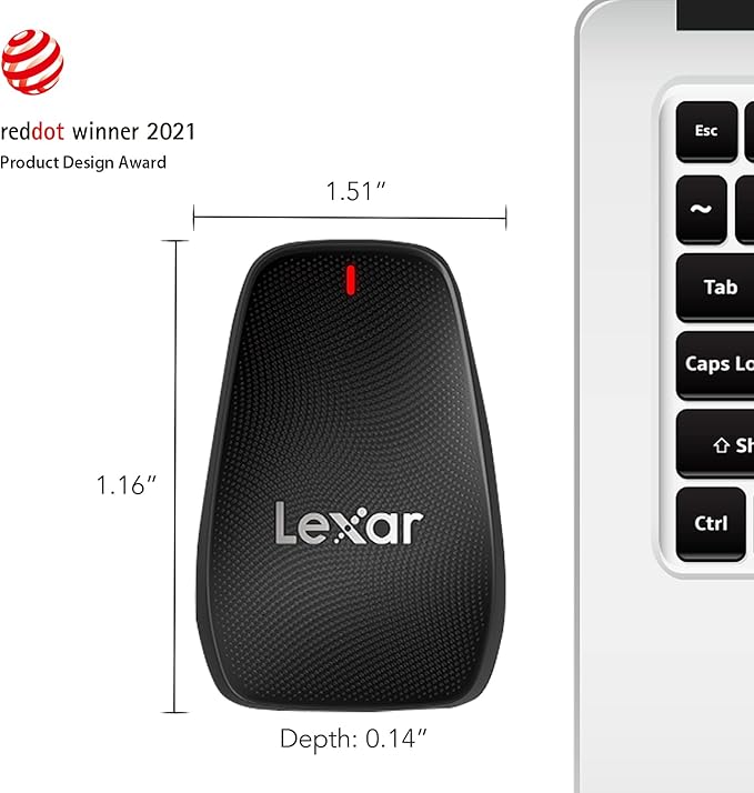 Lexar Professional CFexpress Type B USB 3.2 Gen 2x2 Reader, Up to 1700MB/s Read, Designed for CFexpress Type B Cards (LRW550U-RNBNU)