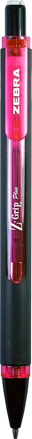 Zebra Pen Z-Grip Plus Mechanical Pencil, 0.7mm, with Lead and Erasers, Assorted Barrel Colors, Blue, Pink, Black, 3-Pack