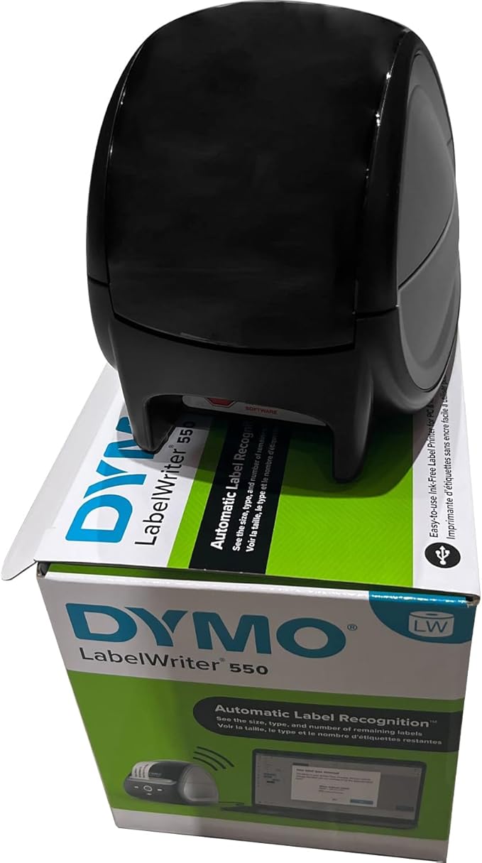 DYMO LabelWriter 550 Direct Thermal Barcode Label Printer with USB Connectivity Label Maker - 62 Labels Per Minute, Auto Label Recognition, Monochrome