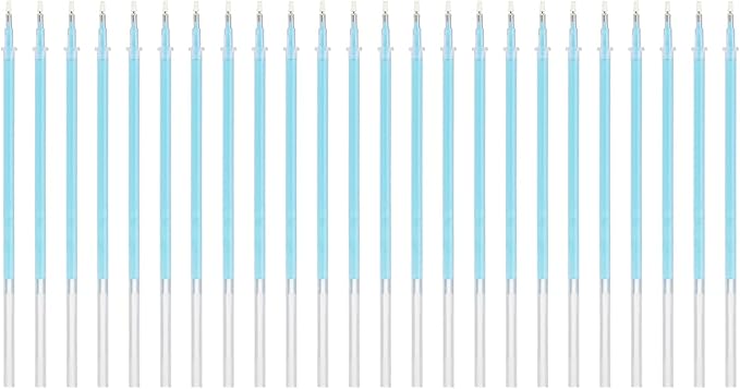 PATIKIL 0.5mm Gel Pens Refills, 24 Pack Glitter Gel Pens Sparkle Metallic Ink Fine Point Colored Refill Set for Adults Coloring Books Journaling Scrapbooking Art Drawing, Blue