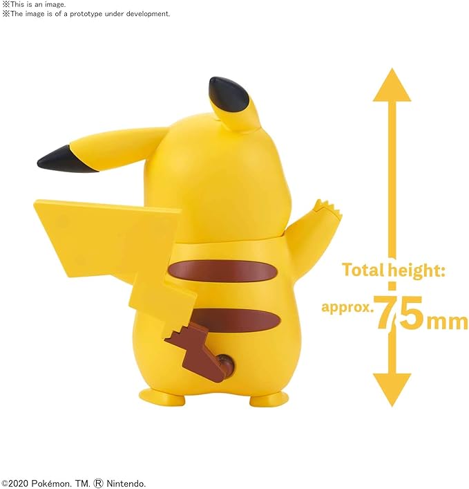 Bandai Hobby - Pokémon - 01 Pikachu, Bandai Spirits Pokémon Model Kit Quick!!