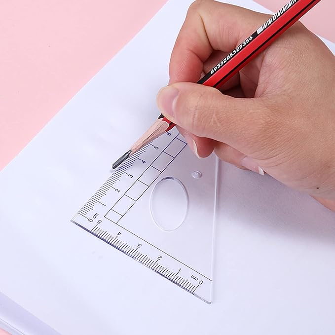 13 Pcs Compass and Protractors Set Math Compass Geometry Tool Metal Geometry Kit Precision Drawing Tool Circle Triangle Ruler Protractor with Storage Case for Kids Architects Engineers Students