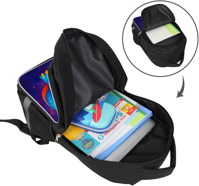 Kids Backpack Lightweight Durable Medium Teens Kids Backpack for School Boys and Girls Bookbag with Adjustable Shoulder Straps & Padded Back 17 Inch School bags with 3D Dinosaur Reflective Cartoon