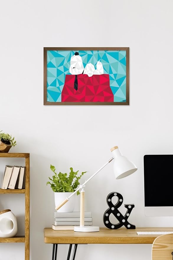Peanuts: Astronomy-Geometry - Snoopy Wall Poster, 22.4L" x 14.7W", Bronze Framed Version