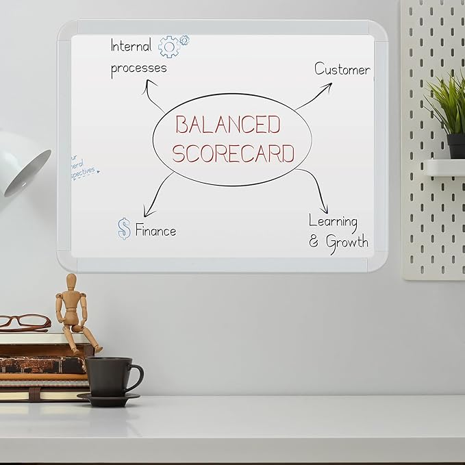 Mr. Pen- Dry Erase Board, 12.5" x 9.5" with 8 Dry Erase Markers and 2 Board Magnets, Small Whiteboard