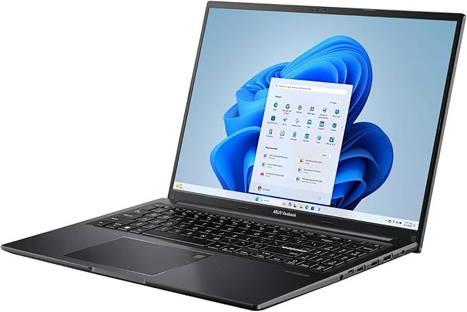 ASUS Vivobook 16" WUXGA Laptop Intel Core i7-1355U 16GB RAM 512GB SSD Intel Iris Xe Graphics Lightweight Portable Notebook Black Windows 11