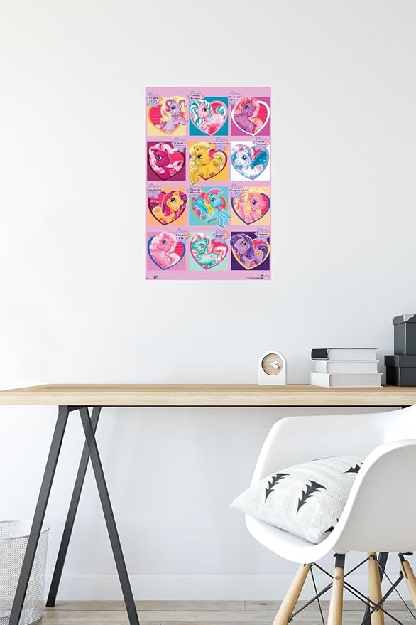 Trends International Hasbro My Little Pony - Chart Wall Poster, 14.725" x 22.375", Premium Poster & Mount Bundle