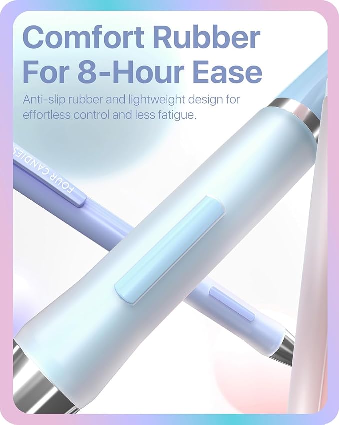 Four Candies Cute Mechanical Pencils 0.9 mm, Pencil Set with 360PCS Lead Refills & Pastel Erasers, School Supplies with Case